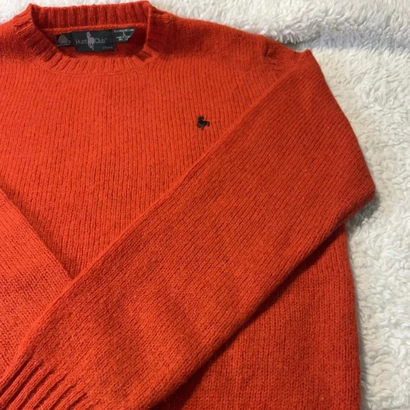 Hunt club woman Shetland Wool sweater. Burnt orange Crew next pull over size L - Picture 4 of 17